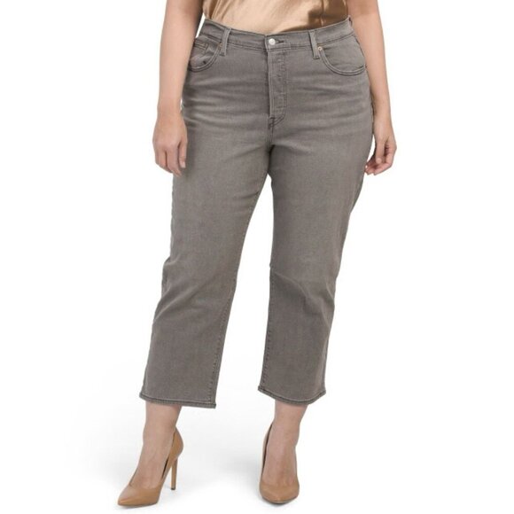 Levi's Denim - Levi’s Women’s Ribcage Straight Ankle Jeans Plus Size 22 W M Gray NWT $69